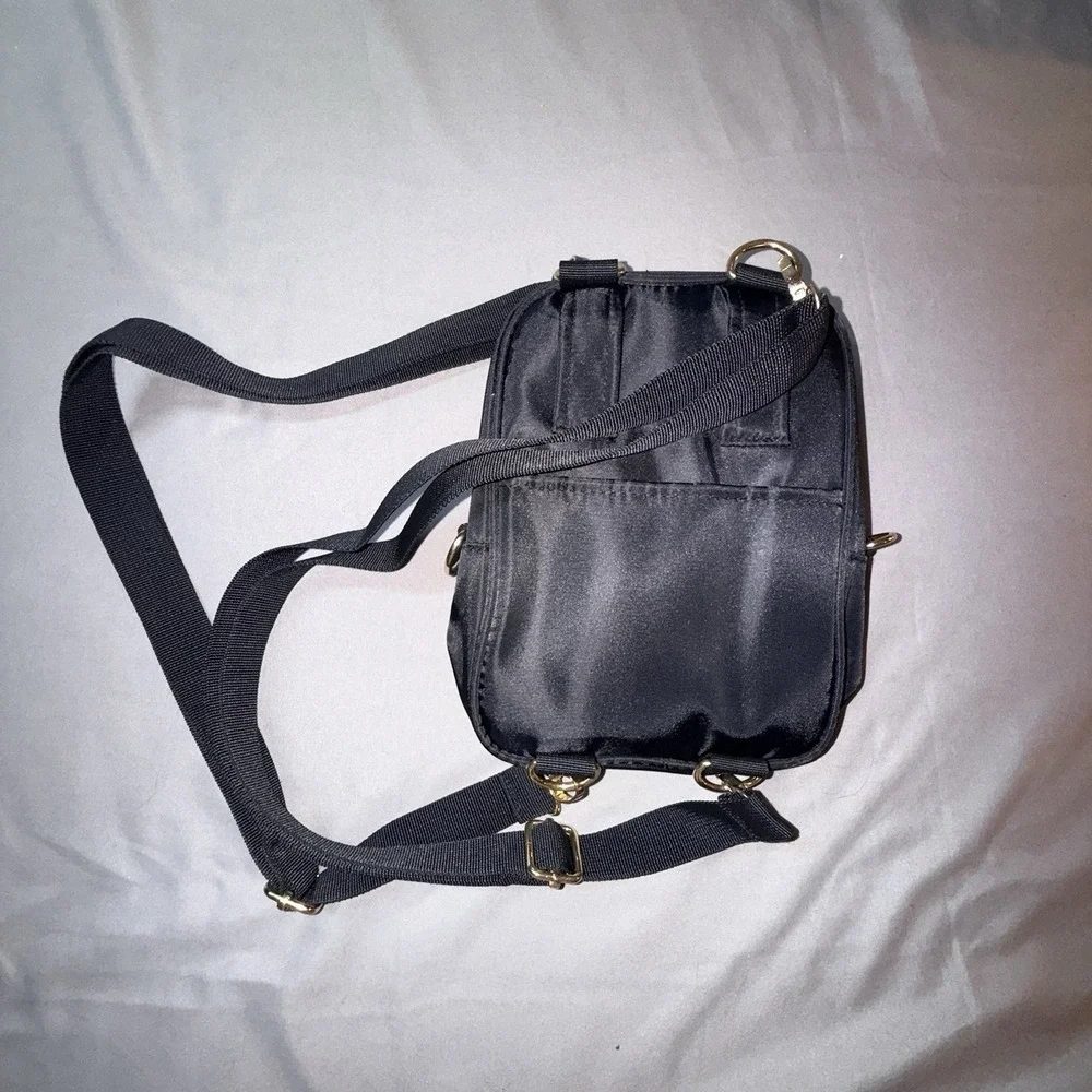 OG Crossbody Bag Unisex Small Black Excellent Nylon Gold Hardware Logo Pocket